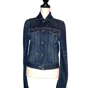 PINK Victoria's Secret Women’s Size Small Denim Trucker Jacket Crop Vintage